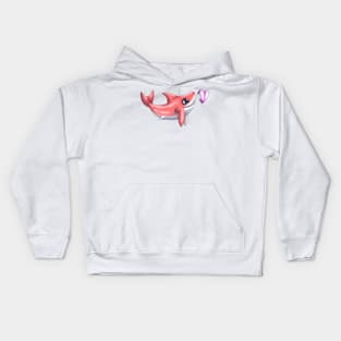 Shark Bites! (Coral) Kids Hoodie